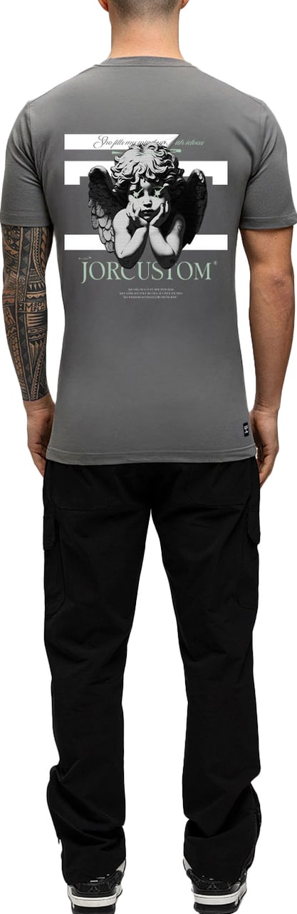 JORCUSTOM AngelTwo Slim Fit T-Shirt Antracite Grijs