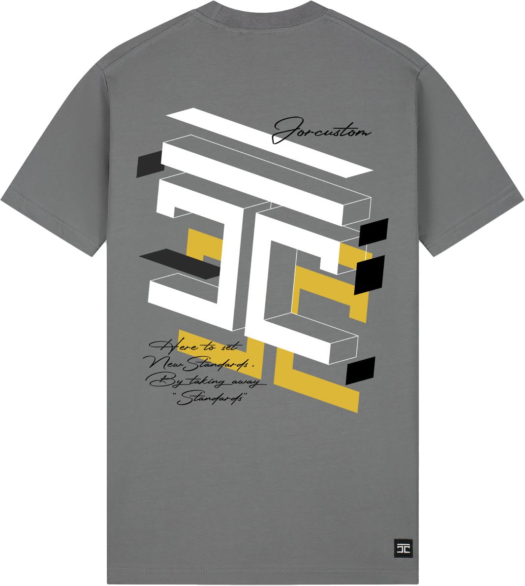JORCUSTOM Assembly Slim Fit T-Shirt Antracite Grijs