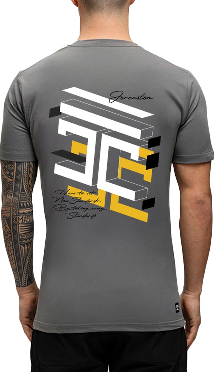 JORCUSTOM Assembly Slim Fit T-Shirt Antracite Grijs