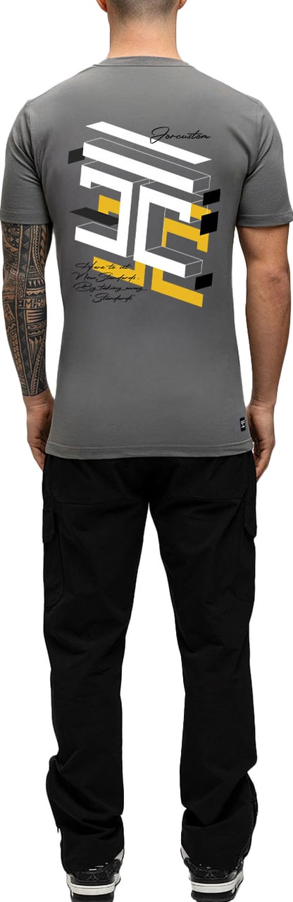 JORCUSTOM Assembly Slim Fit T-Shirt Antracite Grijs
