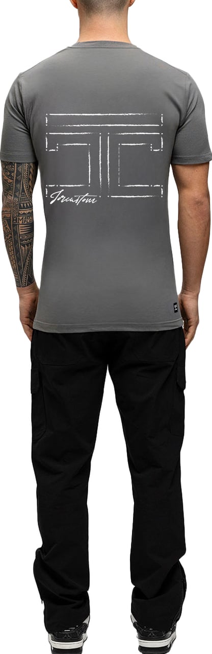 JORCUSTOM Outline Slim Fit T-Shirt Antracite Grijs