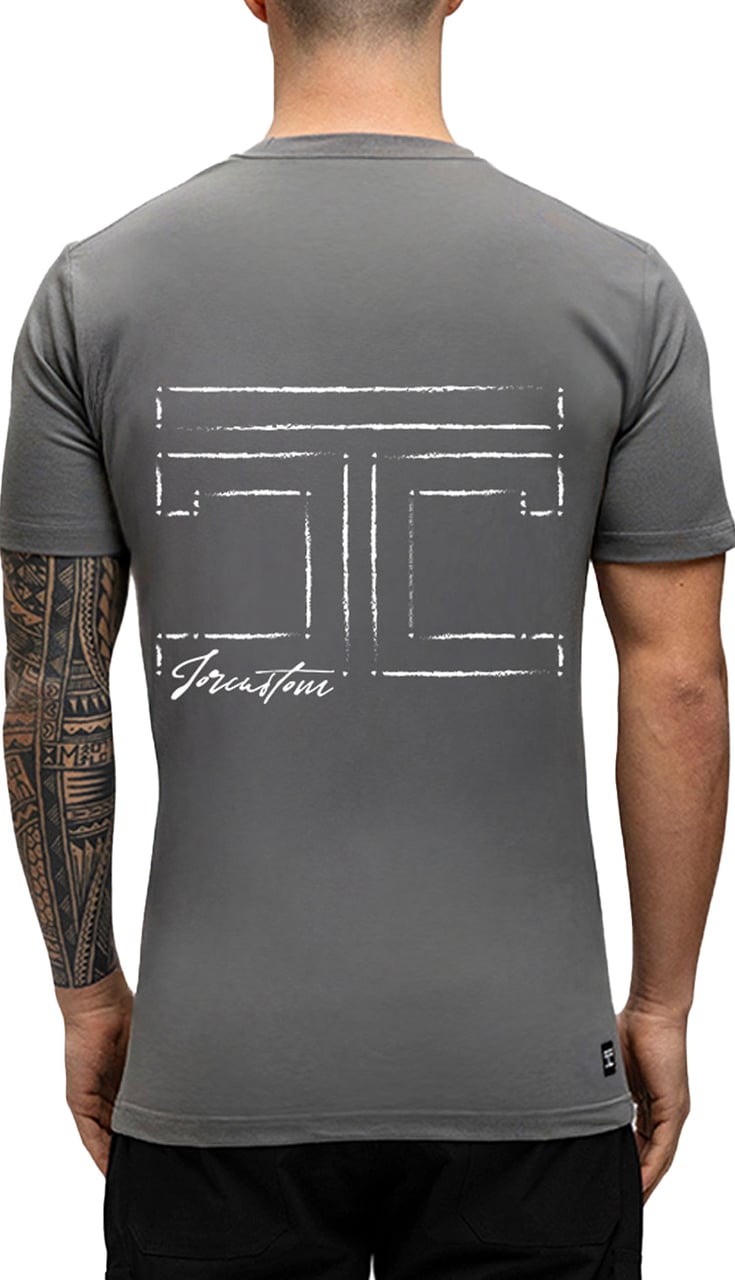 JORCUSTOM Outline Slim Fit T-Shirt Antracite Grijs