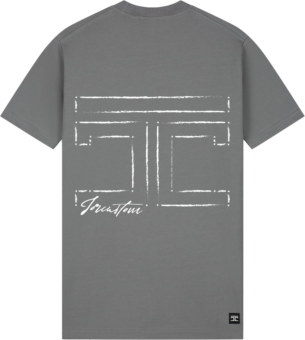 JORCUSTOM Outline Slim Fit T-Shirt Antracite Grijs