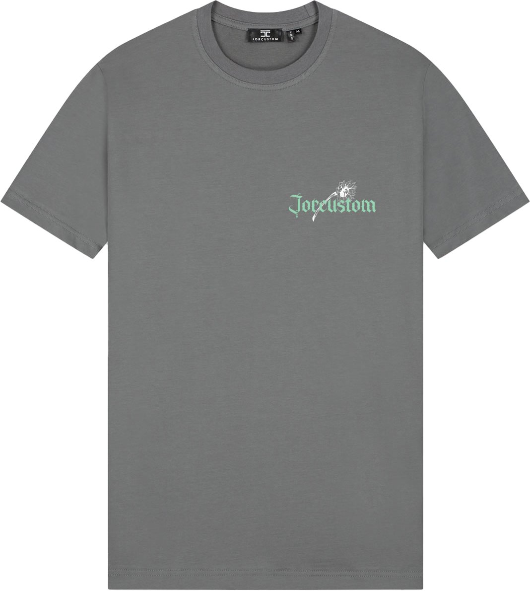 JORCUSTOM Sunflower Slim Fit T-Shirt Antracit Grijs