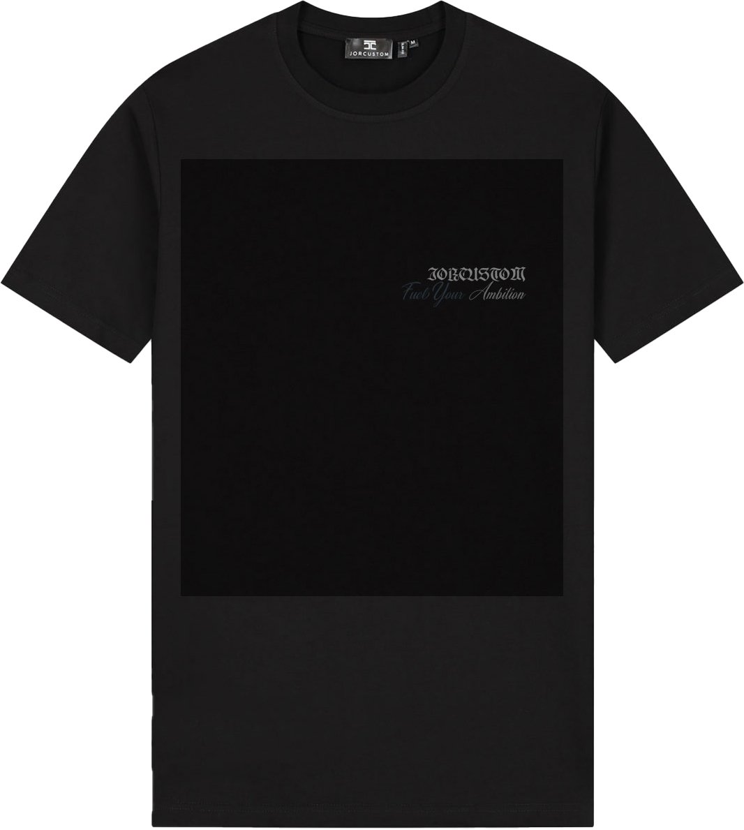 JORCUSTOM Ambition Slim Fit T-Shirt Black Zwart