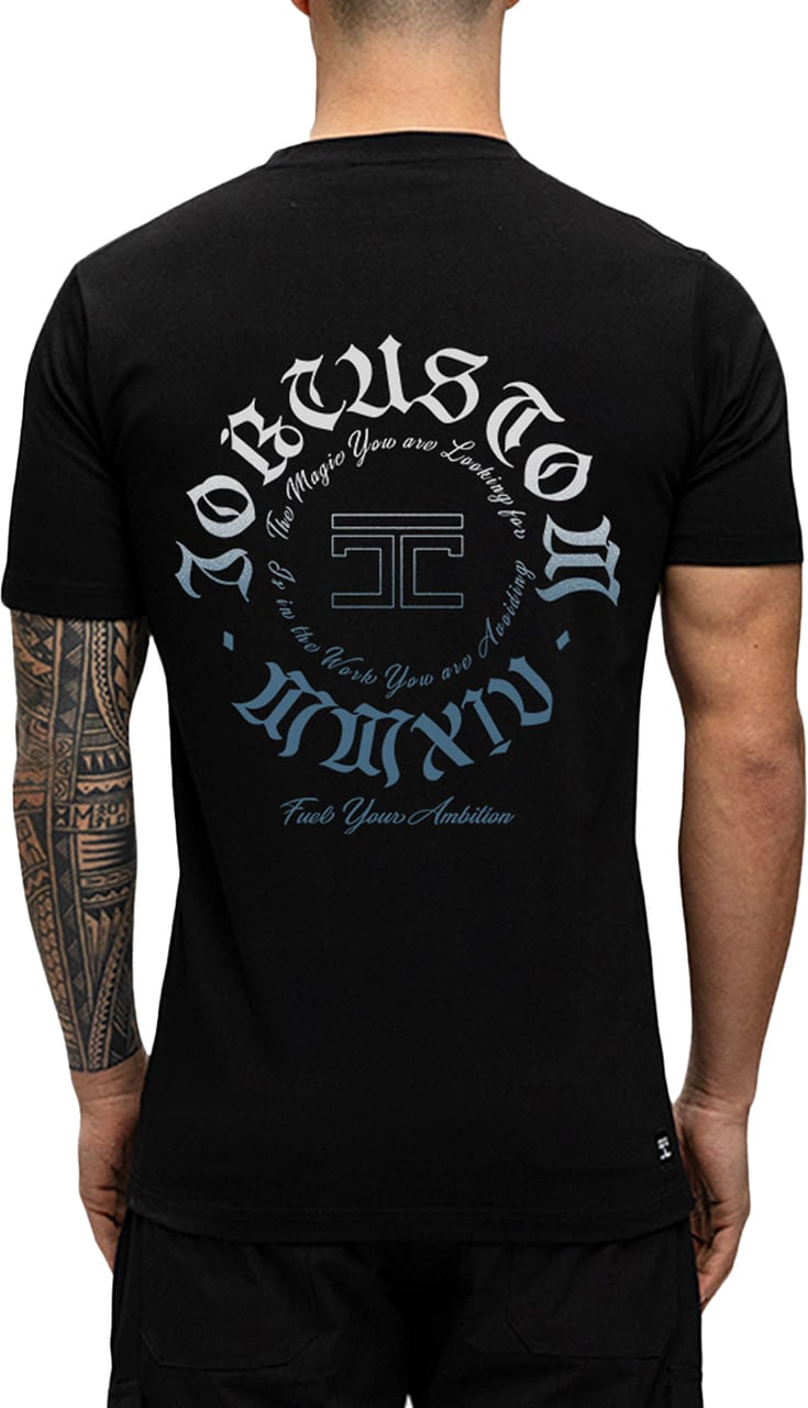 JORCUSTOM Ambition Slim Fit T-Shirt Black Zwart