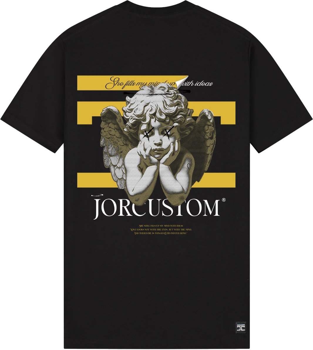 JORCUSTOM AngelTwo Slim Fit T-Shirt Black Zwart