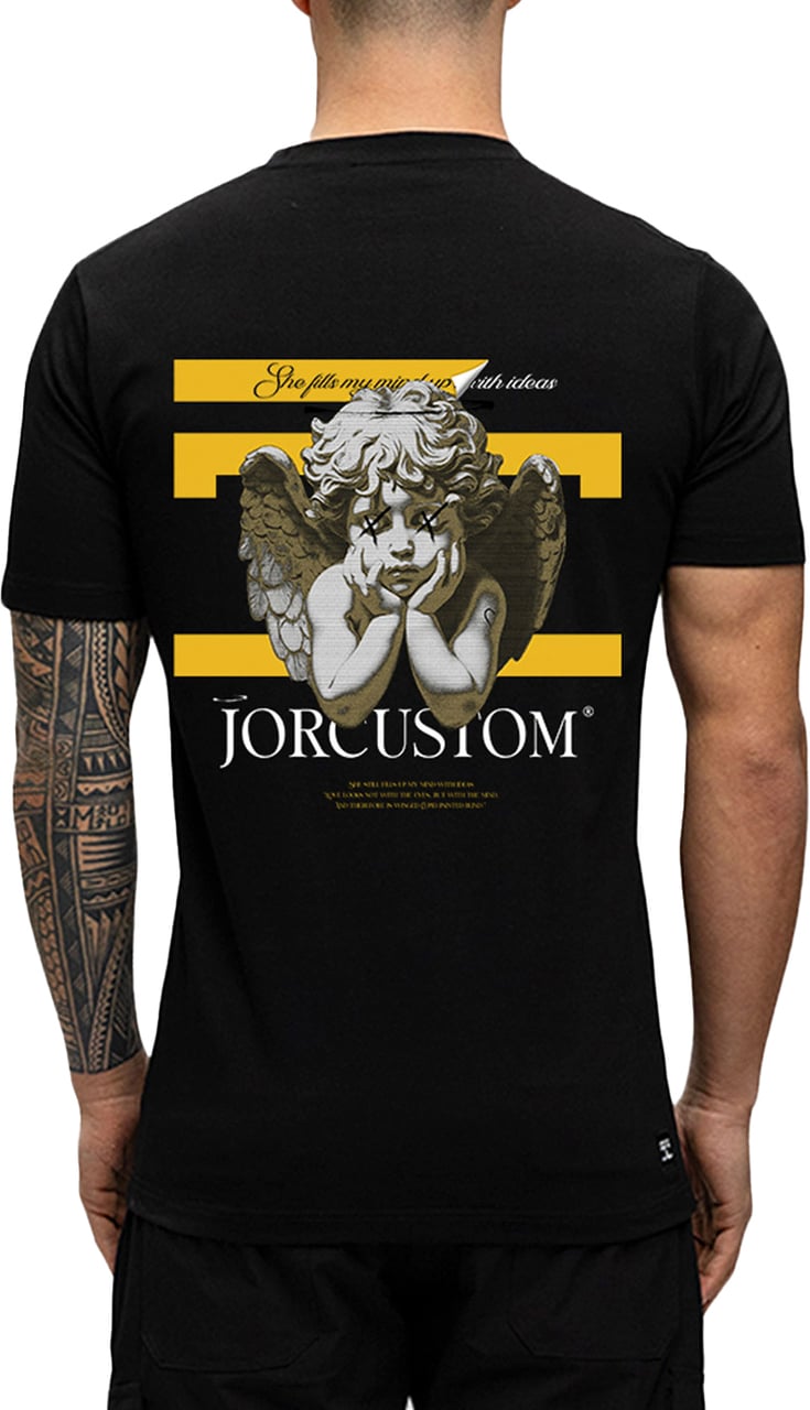 JORCUSTOM AngelTwo Slim Fit T-Shirt Black Zwart