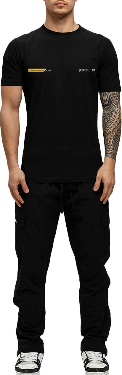 JORCUSTOM AngelTwo Slim Fit T-Shirt Black Zwart