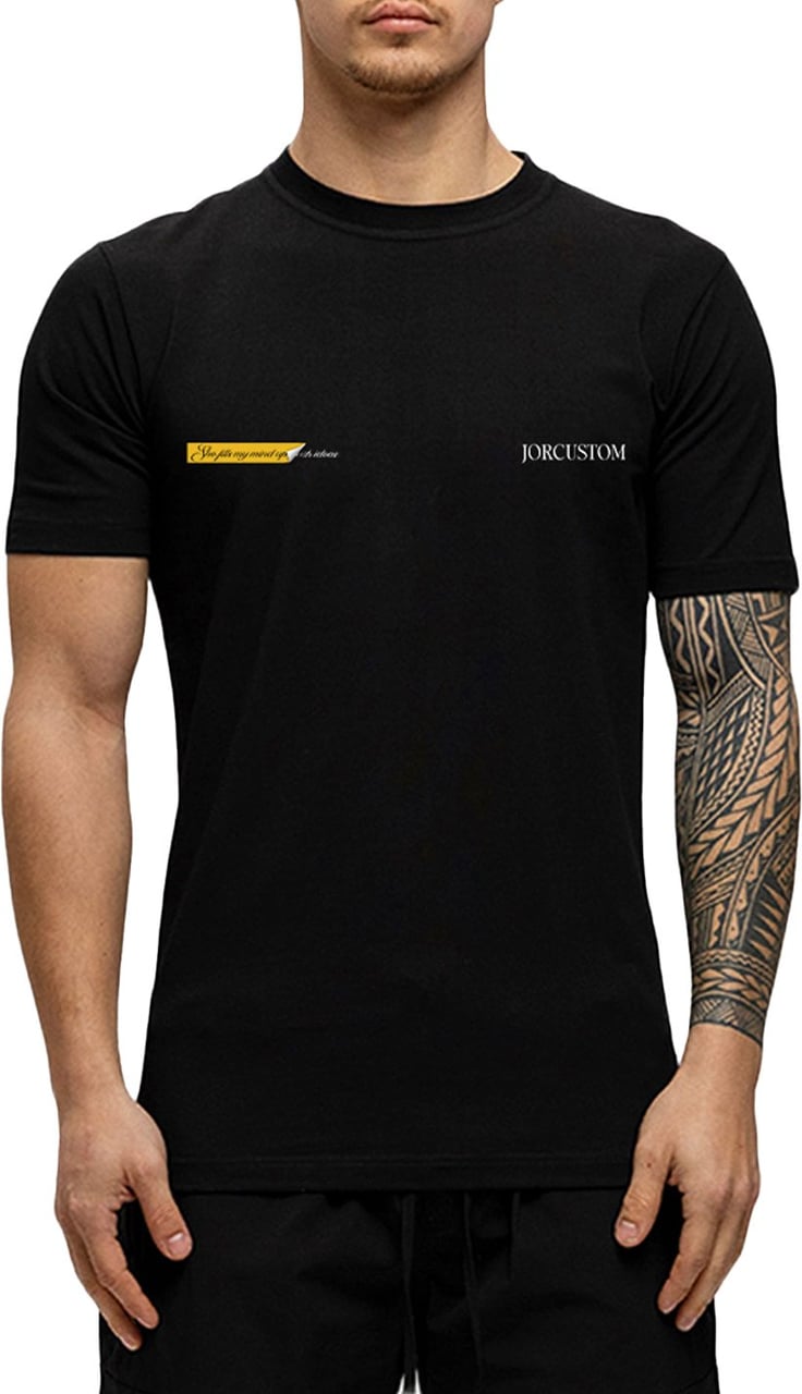 JORCUSTOM AngelTwo Slim Fit T-Shirt Black Zwart