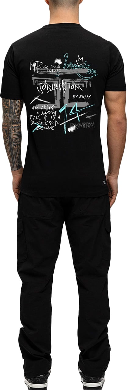 JORCUSTOM Artist Slim Fit T-Shirt Black Zwart