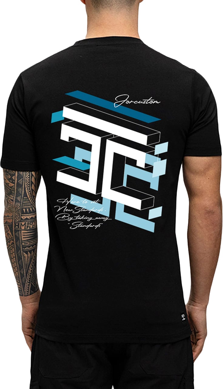 JORCUSTOM Assembly Slim Fit T-Shirt Black Zwart