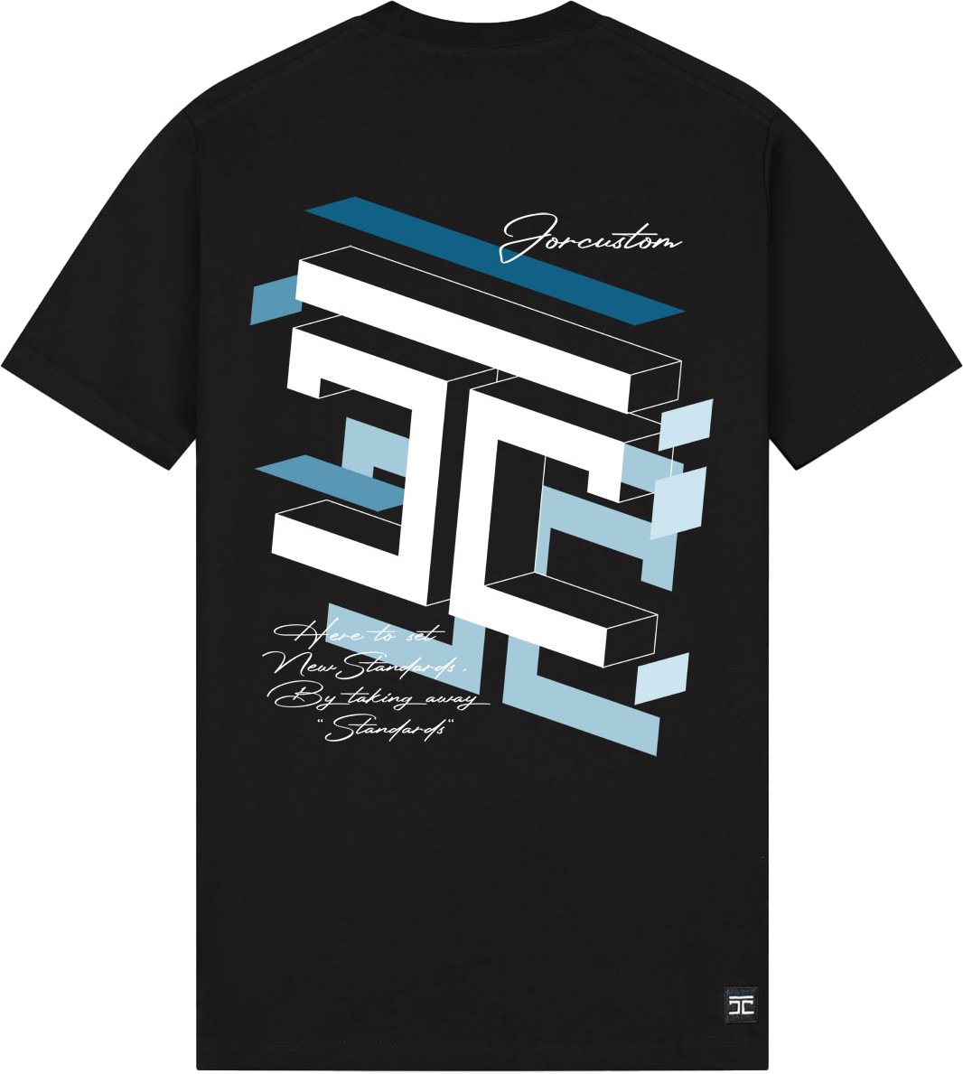 JORCUSTOM Assembly Slim Fit T-Shirt Black Zwart