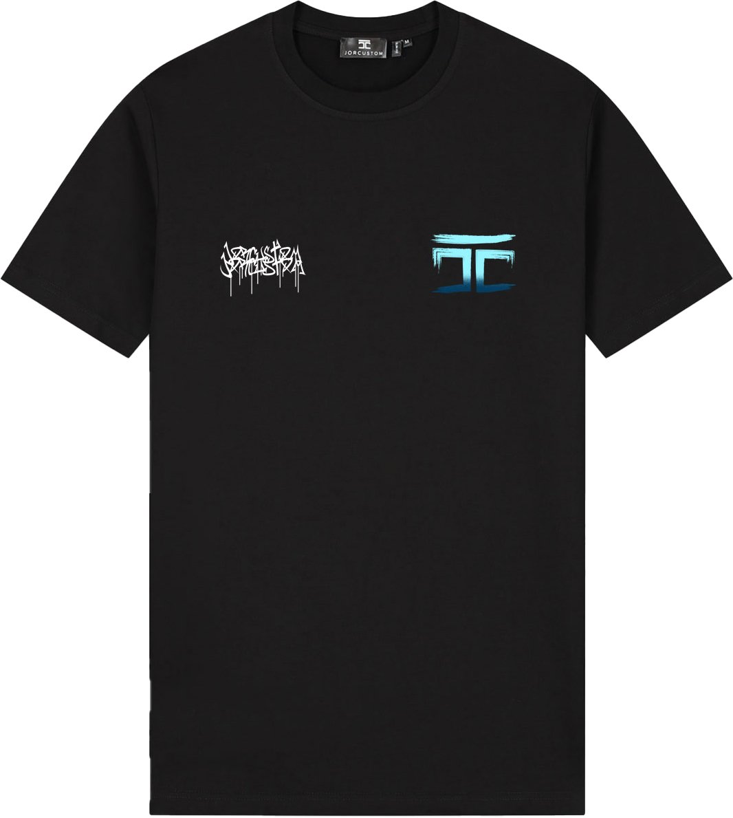 JORCUSTOM Graffiti Slim Fit T-Shirt Black Zwart