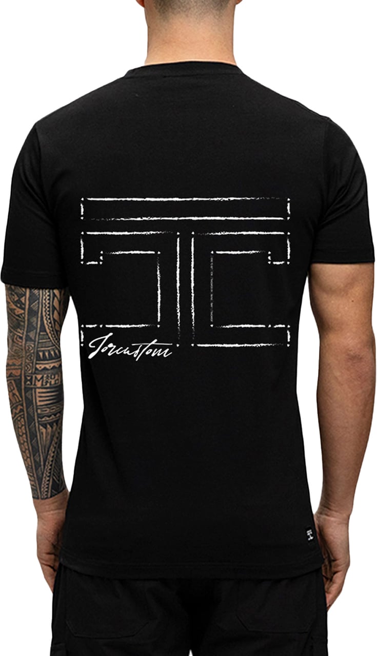 JORCUSTOM Outline Slim Fit T-Shirt Black Zwart