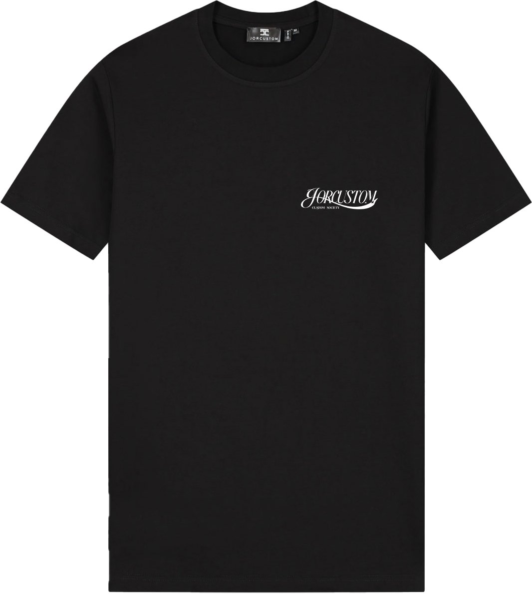 JORCUSTOM Script Slim Fit T-Shirt Black Zwart