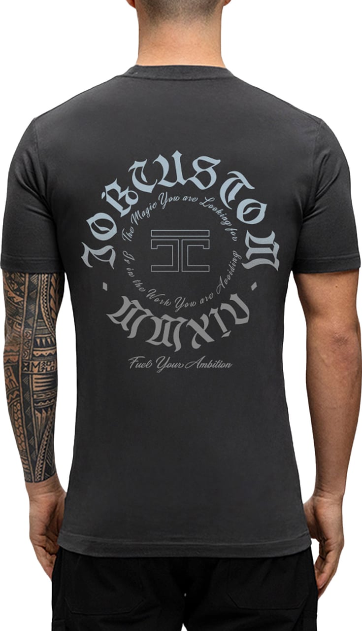 JORCUSTOM Ambition Slim Fit T-Shirt DarkGrey Grijs