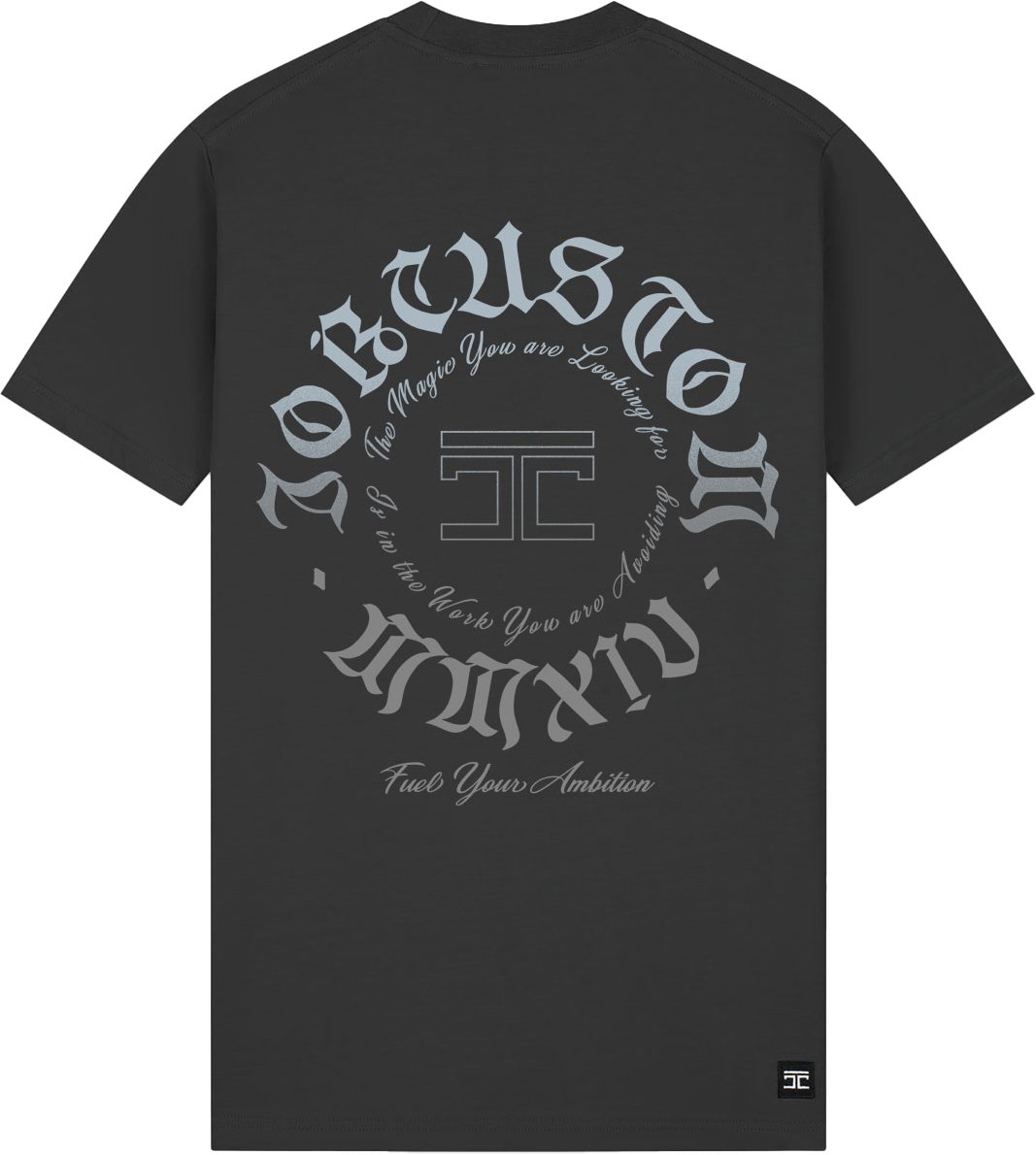 JORCUSTOM Ambition Slim Fit T-Shirt DarkGrey Grijs