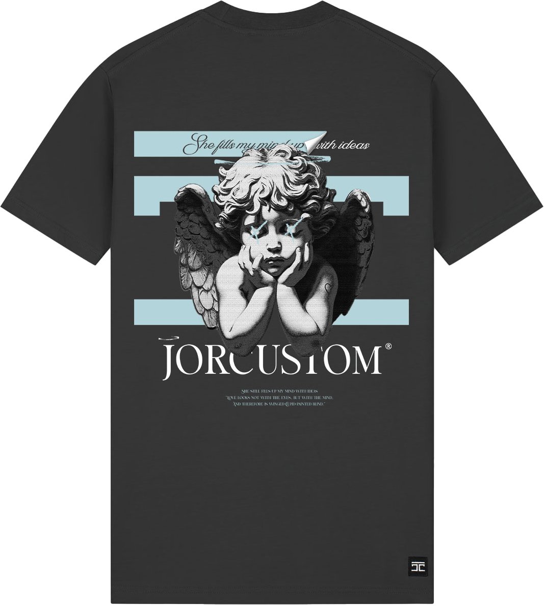 JORCUSTOM AngelTwo Slim Fit T-Shirt DarkGrey Grijs