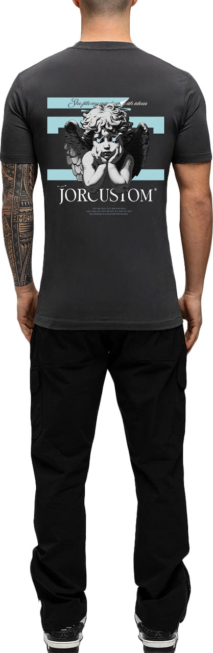 JORCUSTOM AngelTwo Slim Fit T-Shirt DarkGrey Grijs