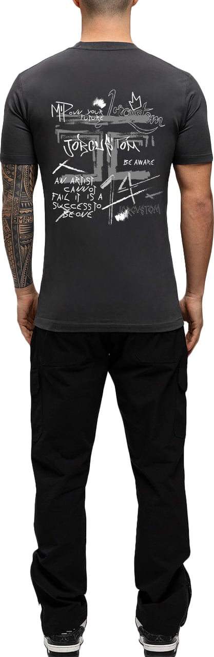 JORCUSTOM Artist Slim Fit T-Shirt DarkGrey Grijs
