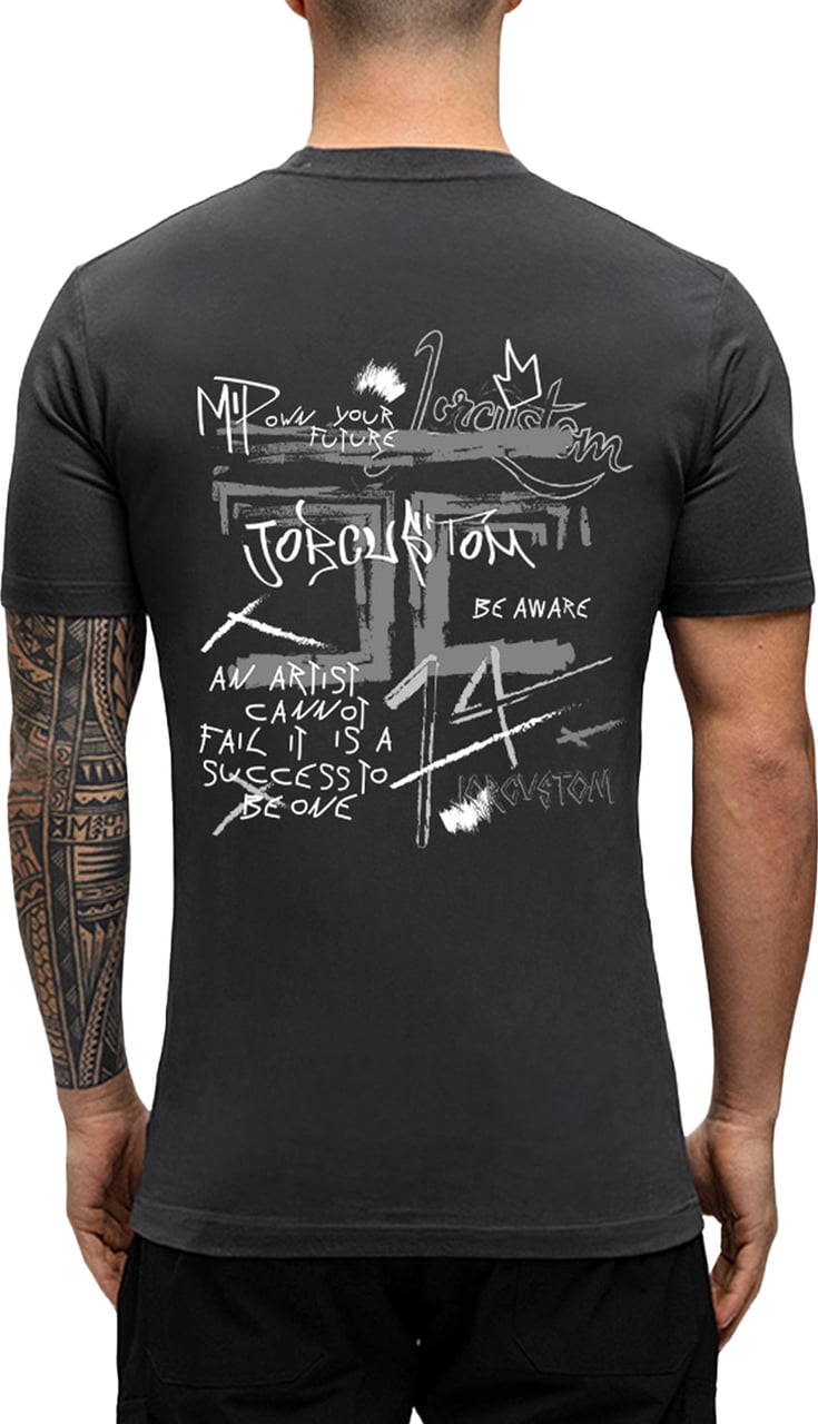 JORCUSTOM Artist Slim Fit T-Shirt DarkGrey Grijs