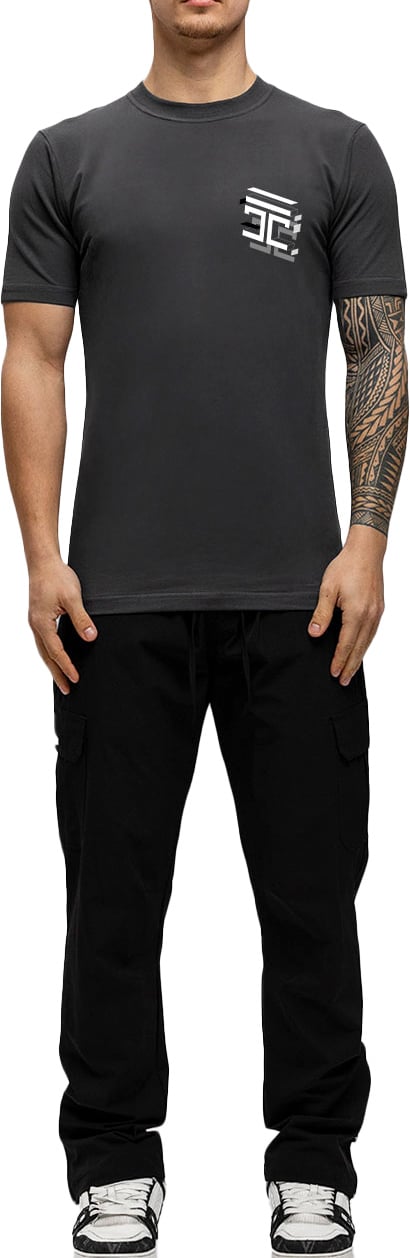 JORCUSTOM Assembly Slim Fit T-Shirt DarkGrey Grijs