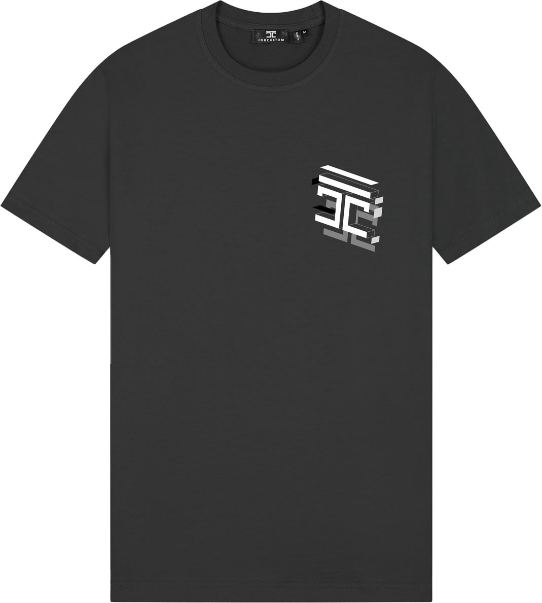 JORCUSTOM Assembly Slim Fit T-Shirt DarkGrey Grijs