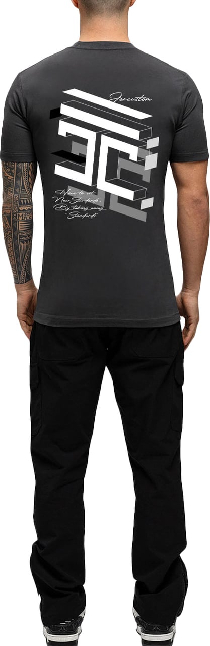 JORCUSTOM Assembly Slim Fit T-Shirt DarkGrey Grijs