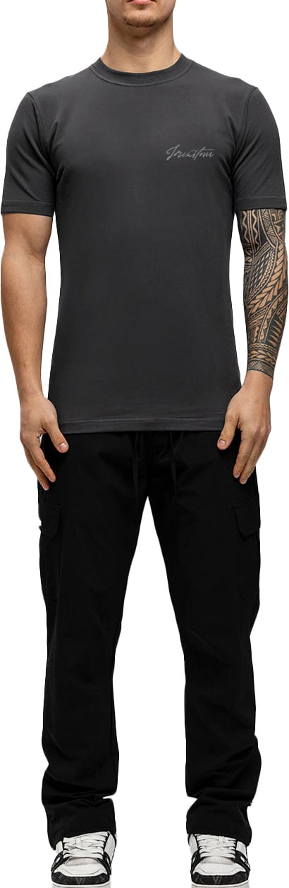 JORCUSTOM NewStand Slim Fit T-Shirt DarkGrey Grijs