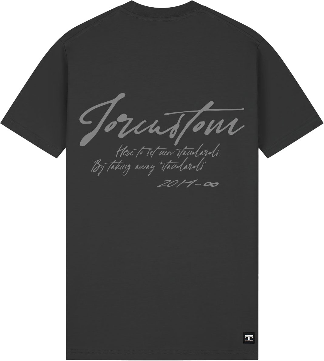 JORCUSTOM NewStand Slim Fit T-Shirt DarkGrey Grijs
