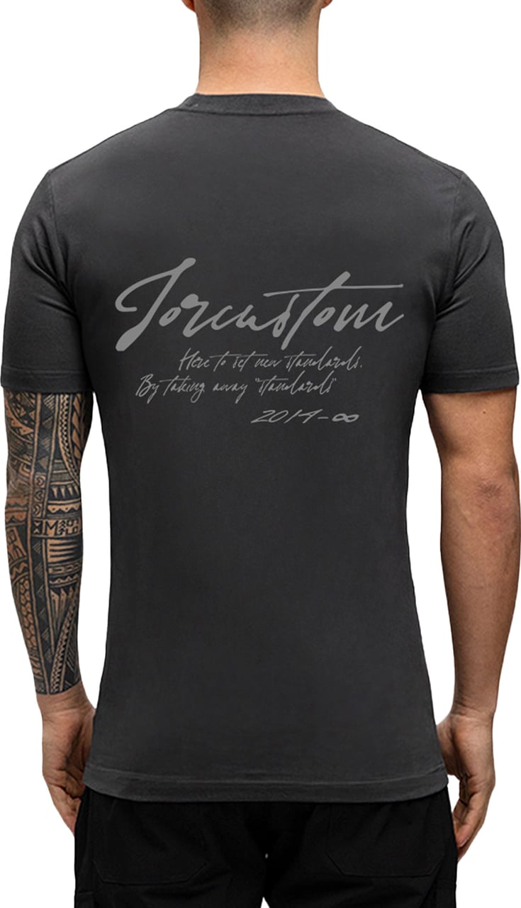 JORCUSTOM NewStand Slim Fit T-Shirt DarkGrey Grijs