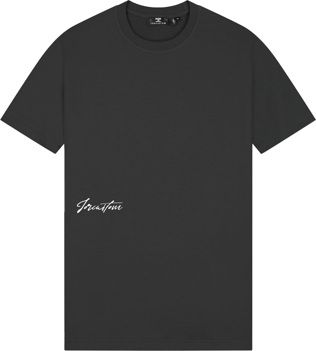JORCUSTOM Outline Slim Fit T-Shirt DarkGrey Grijs