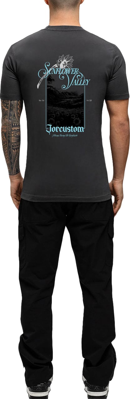 JORCUSTOM Sunflower Slim Fit T-Shirt DarkGrey Grijs