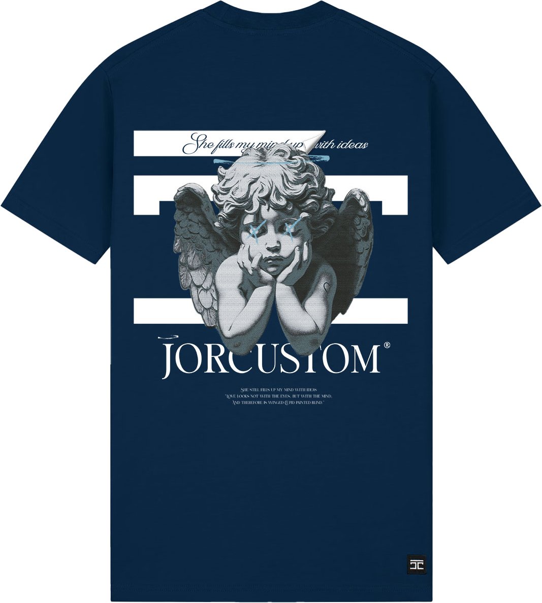 JORCUSTOM AngelTwo Slim Fit T-Shirt Navy Blauw