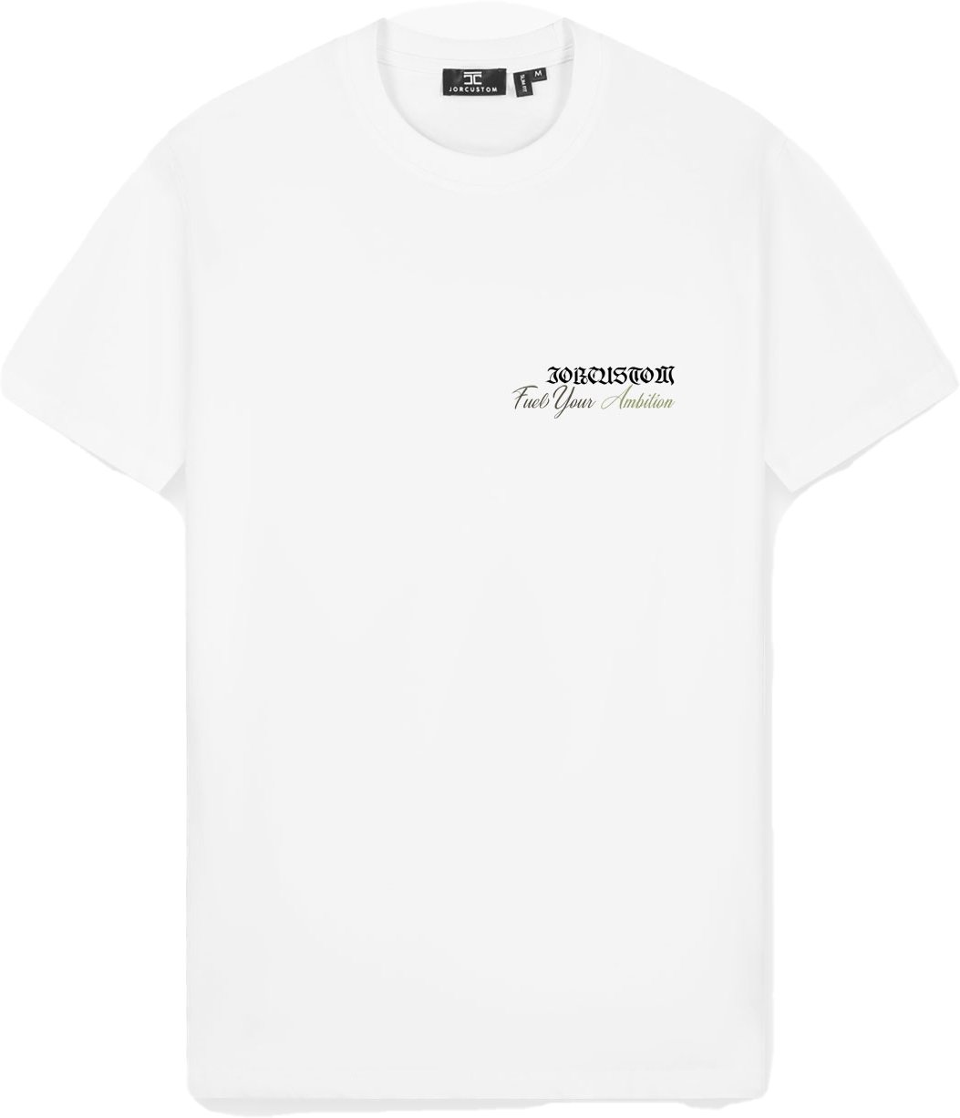 JORCUSTOM Ambition Slim Fit T-Shirt White Wit