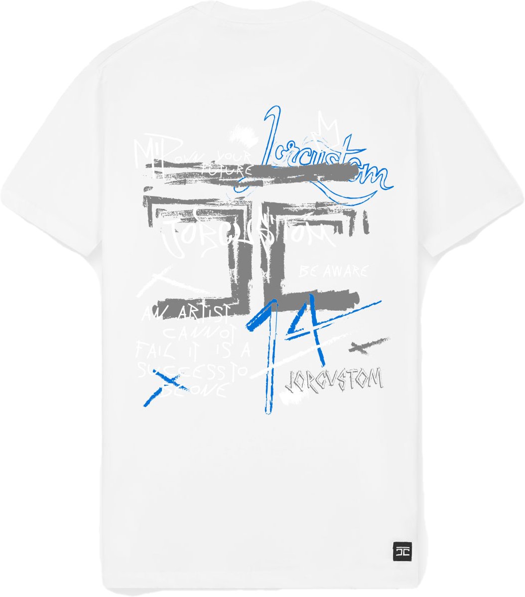 JORCUSTOM Artist Slim Fit T-Shirt White Wit