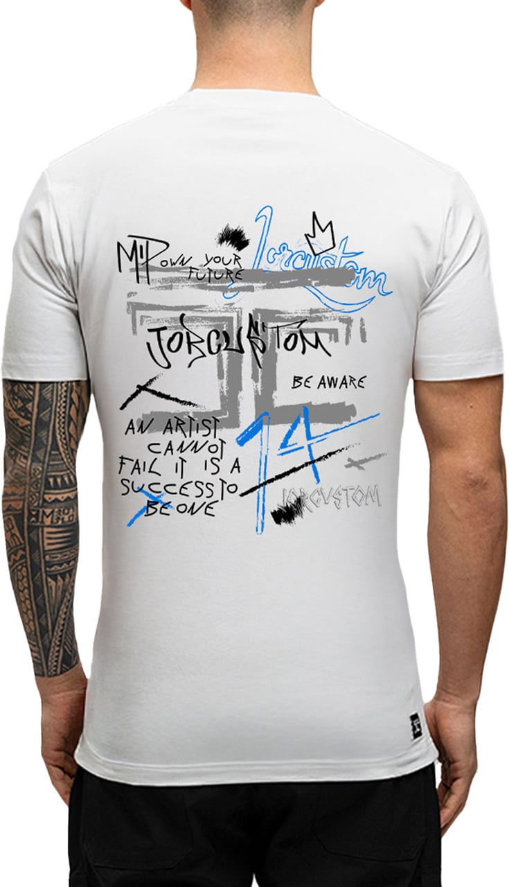 JORCUSTOM Artist Slim Fit T-Shirt White Wit