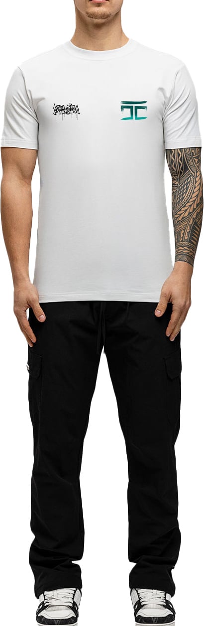 JORCUSTOM Graffiti Slim Fit T-Shirt White Wit