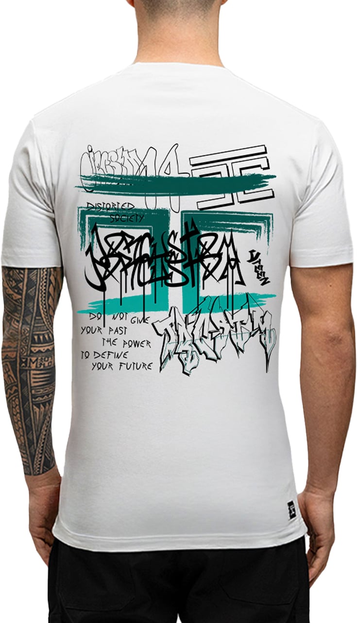 JORCUSTOM Graffiti Slim Fit T-Shirt White Wit