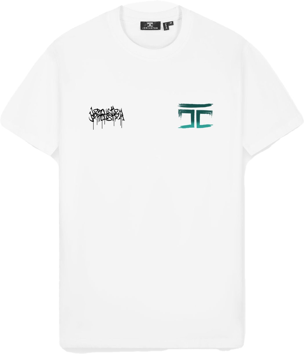 JORCUSTOM Graffiti Slim Fit T-Shirt White Wit