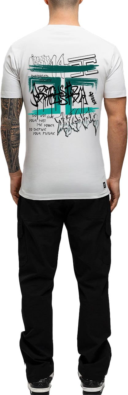 JORCUSTOM Graffiti Slim Fit T-Shirt White Wit
