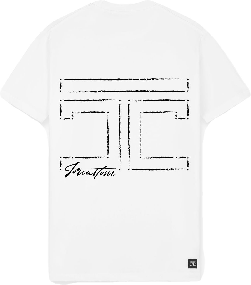 JORCUSTOM Outline Slim Fit T-Shirt White Wit