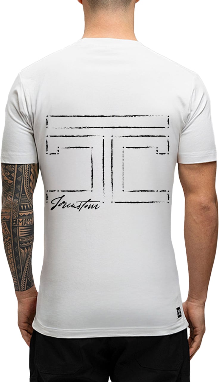JORCUSTOM Outline Slim Fit T-Shirt White Wit