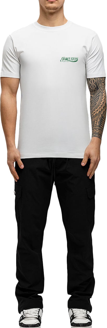 JORCUSTOM Script Slim Fit T-Shirt White Wit
