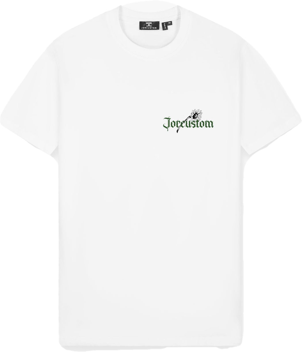 JORCUSTOM Sunflower Slim Fit T-Shirt White Wit
