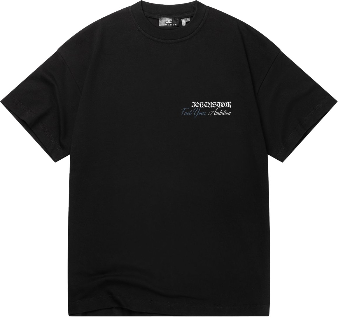 JORCUSTOM Ambition Loose Fit T-Shirt Black Zwart