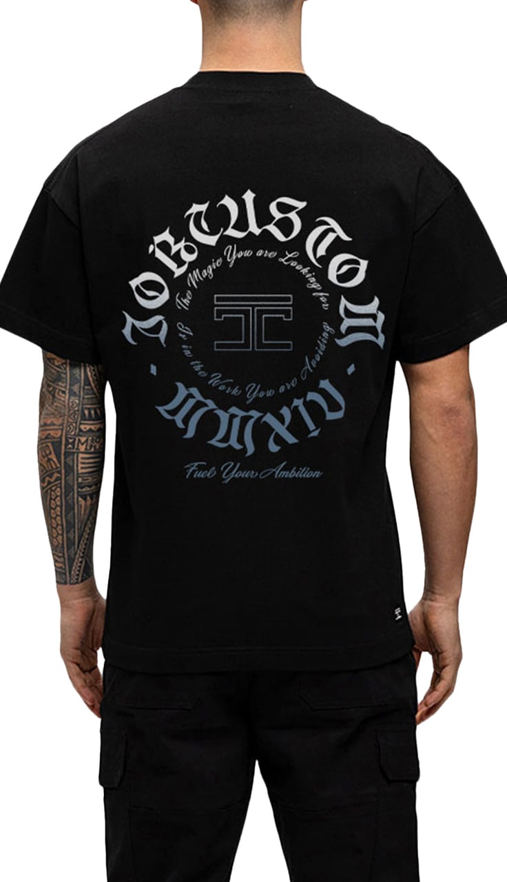 JORCUSTOM Ambition Loose Fit T-Shirt Black Zwart