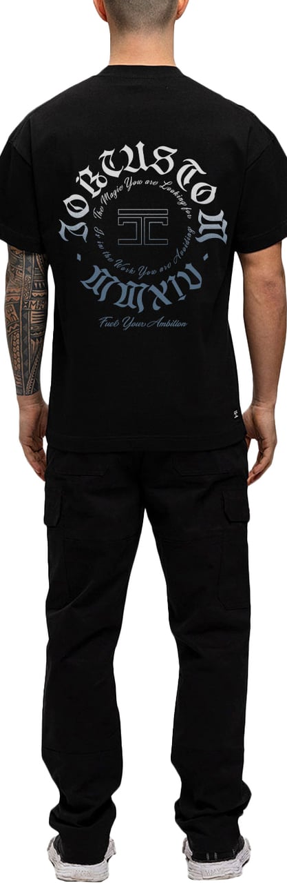 JORCUSTOM Ambition Loose Fit T-Shirt Black Zwart