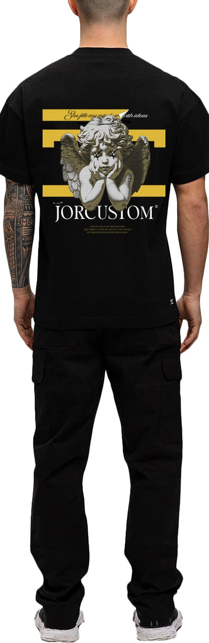 JORCUSTOM AngelTwo Loose Fit T-Shirt Black Zwart